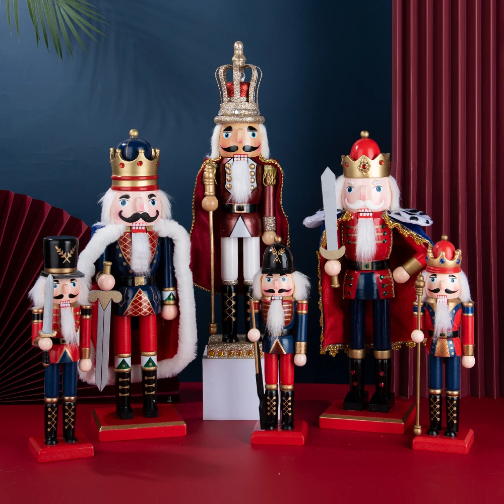 Nutcracker Figurine - 50CM Wooden Nutcracker Scepter King Doll