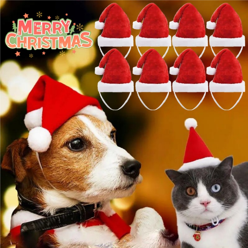 Christmas Pet Santa Hat Red Pl - Santa Hat Plush review and price