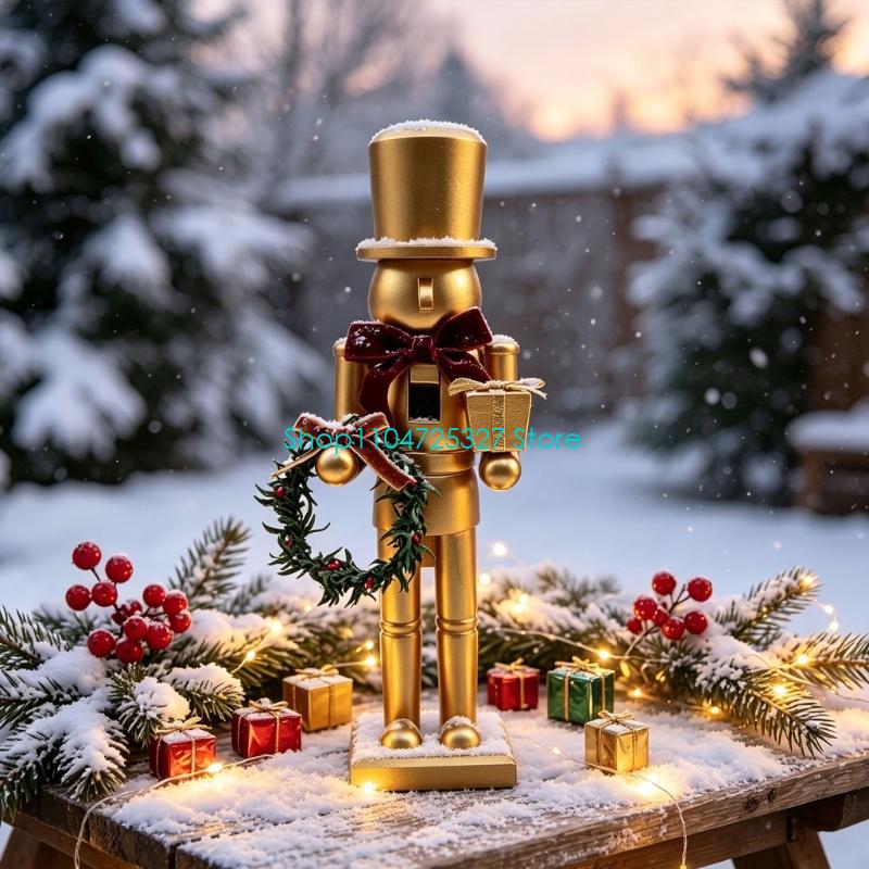 D8KF Christmas Wooden Gold Nut - Nutcracker Figurine review and price