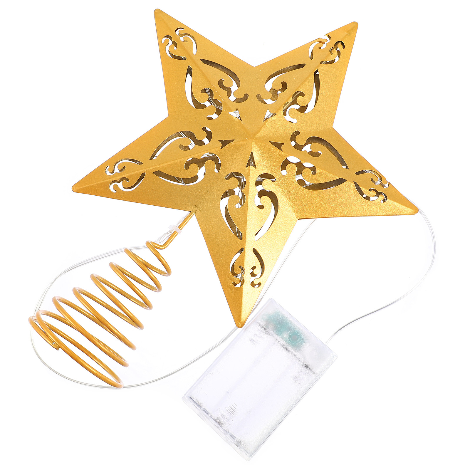 1Pcs Glitter-Coated Iron Golde - Star Tree Topper review and price