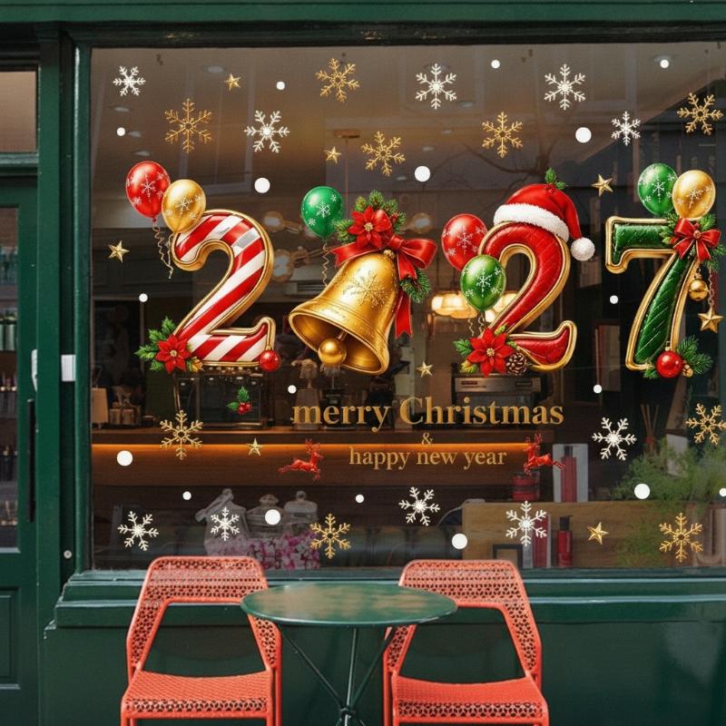 2027 New Year Christmas Static - Snowflake Window Decal review and price