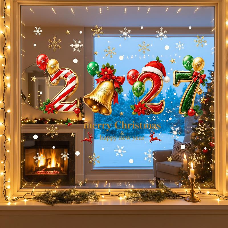 2027 New Year Christmas Static - Snowflake Window Decal review and price