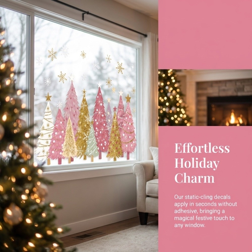 Reusable PVC Material Christma - Snowflake Window Decal review and price