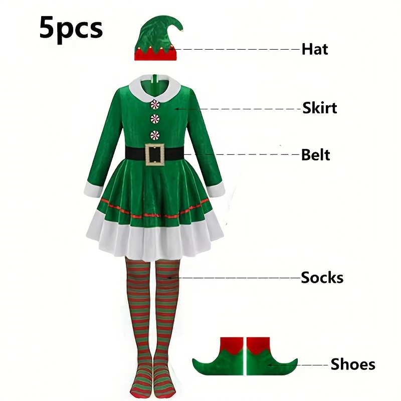 5pcs Christmas Elf Costume Set - Elf Costume Christmas review and price