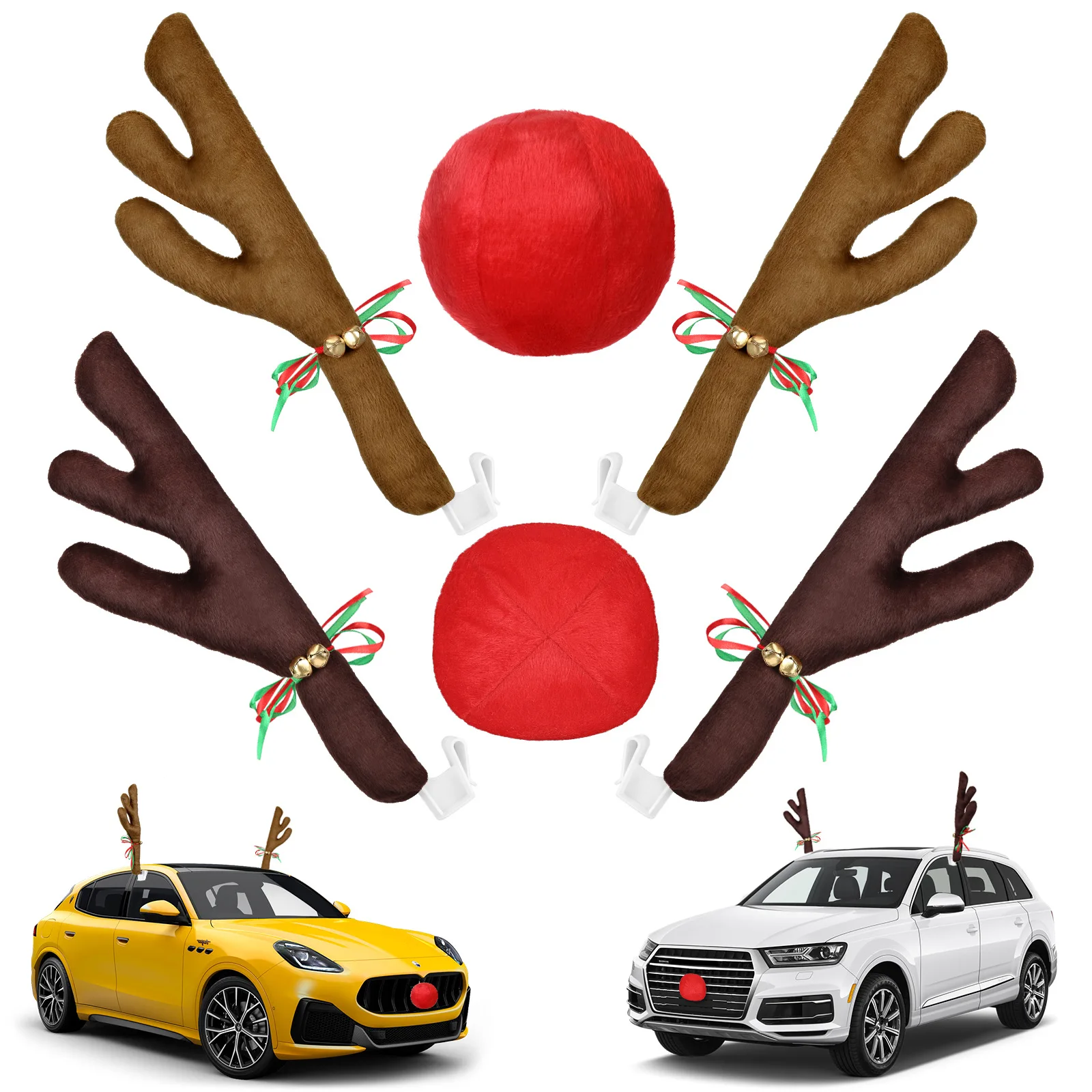 Car Christmas Decor Reindeer A - Reindeer Antlers Headband review and price
